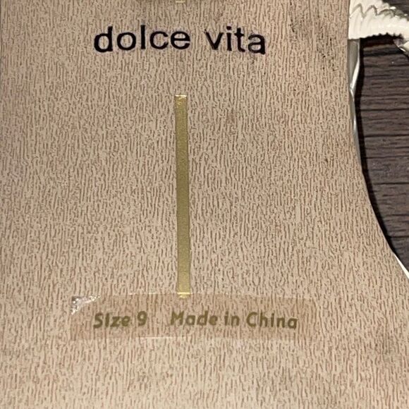 Dolce‎ Vita Noles Croc Double Strap High Heels Block Heel Slip On Ivory Size 9 - Picture 7 of 8